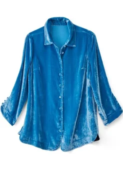 Icon Silk Velvet Poets Tunic Shirt