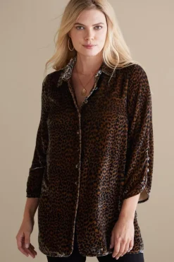 Icon Silk Velvet Poets Tunic Shirt