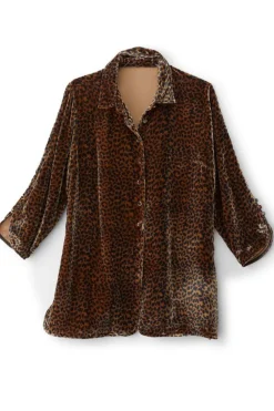 Icon Silk Velvet Poets Tunic Shirt