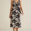 Isla Stretch Linen Midi Dress