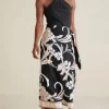 Isla Stretch Linen Midi Skirt
