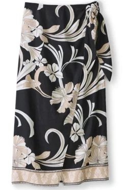 Isla Stretch Linen Midi Skirt