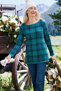 Janece Plaid Sweater Tunic