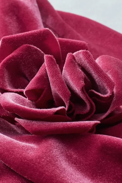 Jeanna Rosette Velvet Top