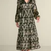Jobelle Shimmer Midi Dress