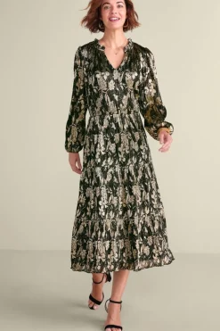 Jobelle Shimmer Midi Dress