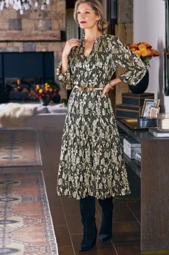 Jobelle Shimmer Midi Dress