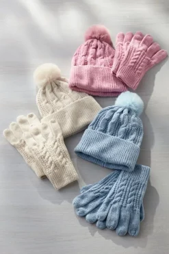 Jules Chenille Hat & Gloves Set