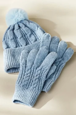 Jules Chenille Hat & Gloves Set