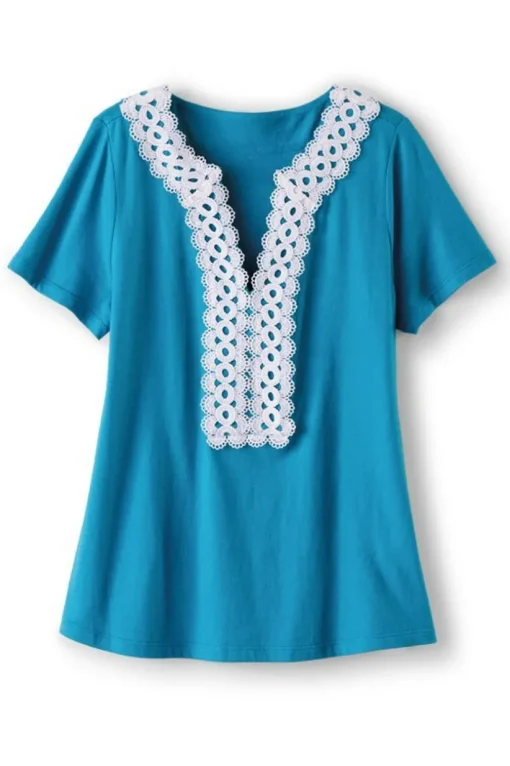 Kaitlyn Embellished Knit Tee