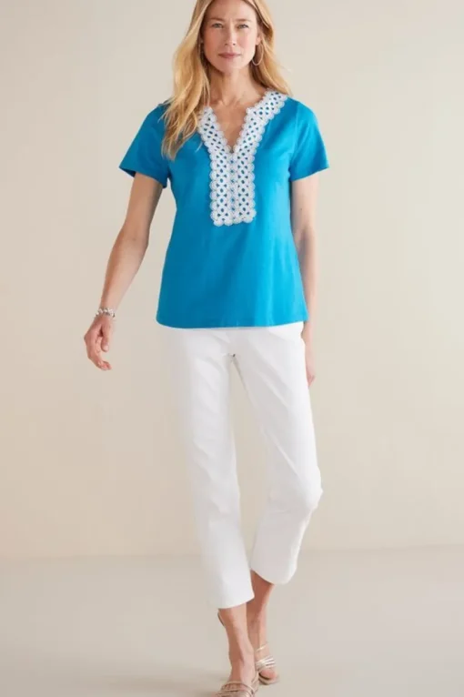 Kaitlyn Embellished Knit Tee
