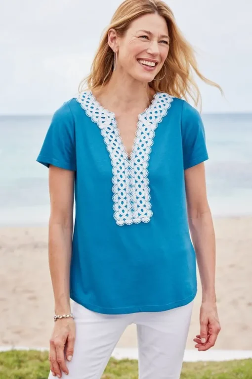 Kaitlyn Embellished Knit Tee