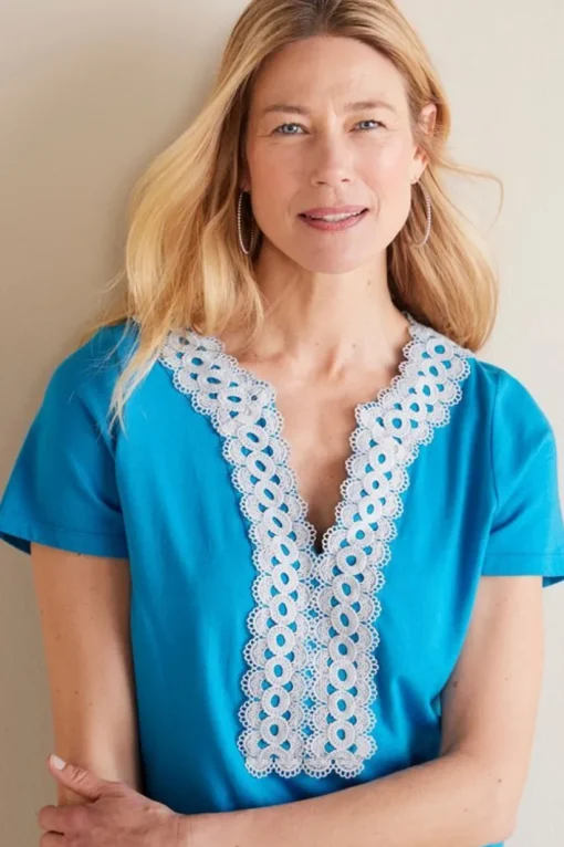 Kaitlyn Embellished Knit Tee