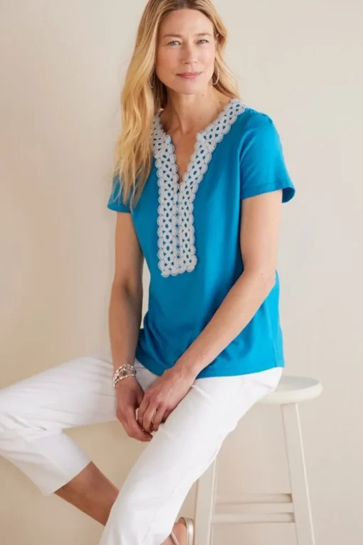 Kaitlyn Embellished Knit Tee