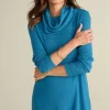 Kayla Rib Knit Cowl Neck Tunic