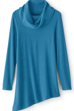 Kayla Rib Knit Cowl Neck Tunic