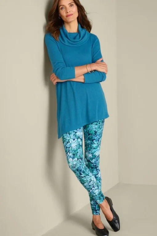Kayla Rib Knit Cowl Neck Tunic