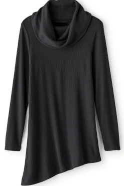 Kayla Rib Knit Cowl Neck Tunic