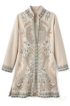 Kerala Embellished Natural Jacket