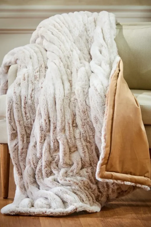 La Parisienne Faux Fur Throw
