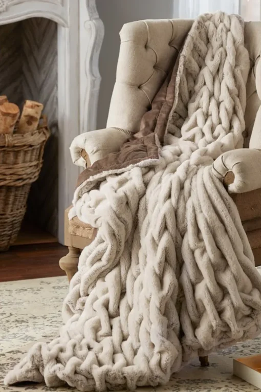 La Parisienne Faux Fur Throw