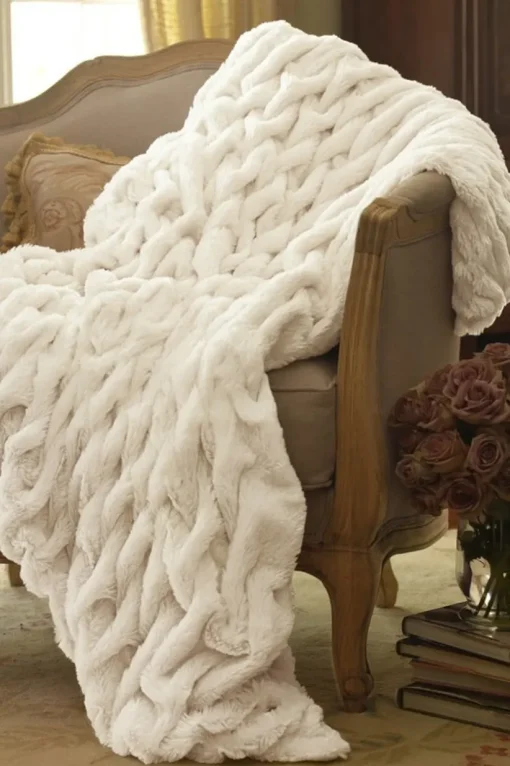 La Parisienne Faux Fur Throw