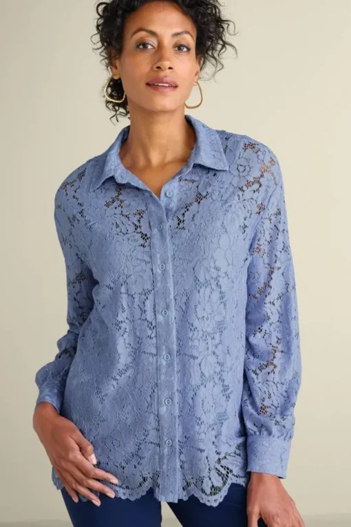 Lisa Lace Button Front