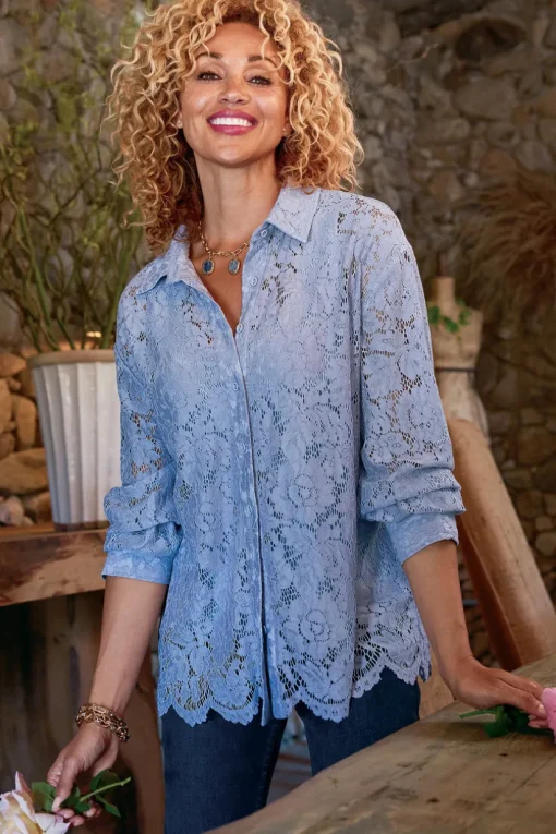 Lisa Lace Button Front