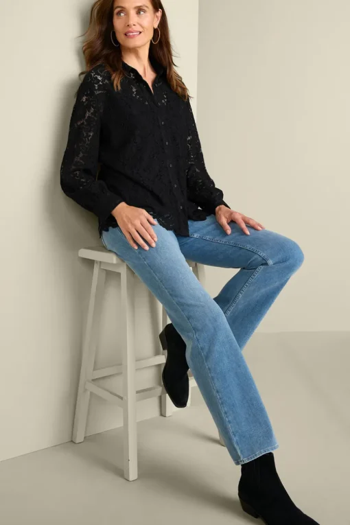 Lisa Lace Button Front