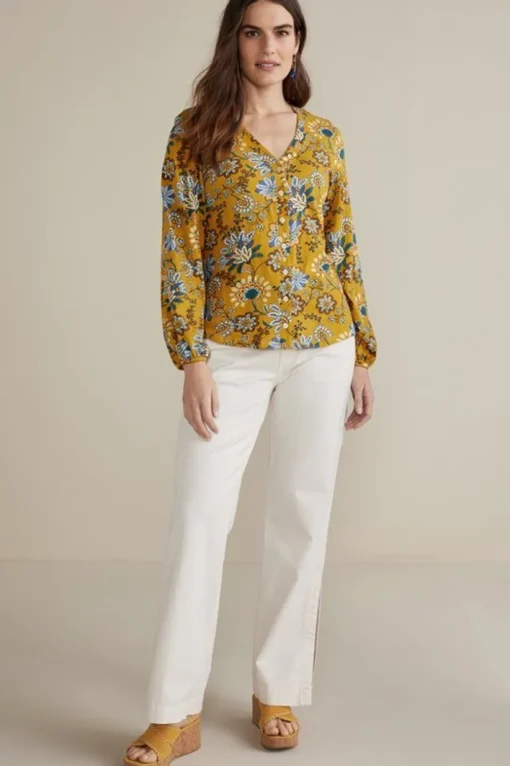 Lorna Button Front Top