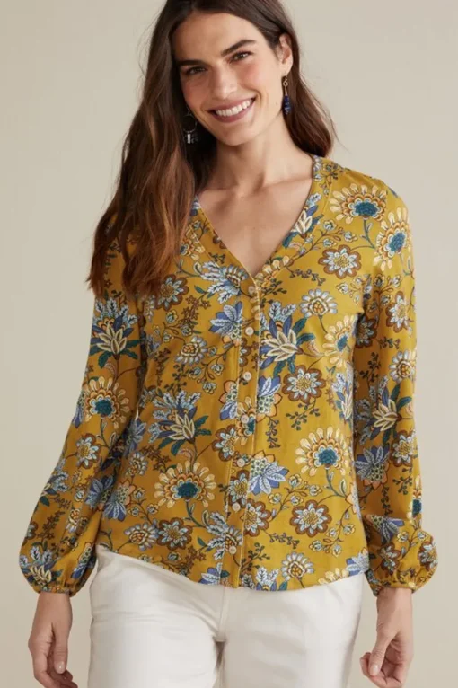 Lorna Button Front Top