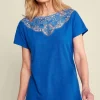 Luella Linen Blend Lace Tee
