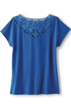 Luella Linen Blend Lace Tee