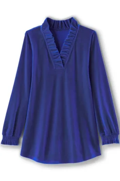 Marlee Ruffle Velvet Top