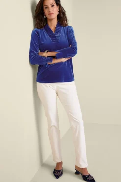 Marlee Ruffle Velvet Top