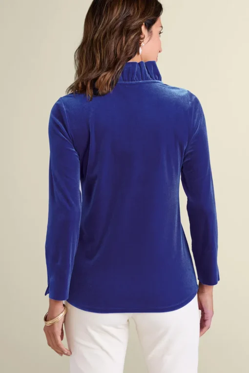 Marlee Ruffle Velvet Top