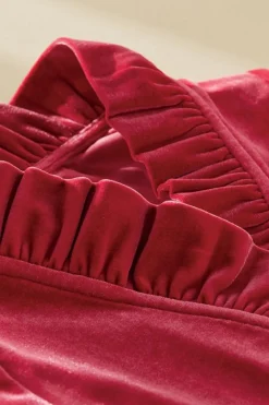 Marlee Ruffle Velvet Top