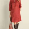 Martine Faux Suede Dress