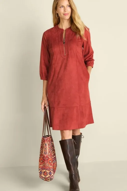 Martine Faux Suede Dress