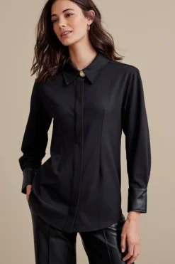 Mattea Faux Leather Cuff Tunic
