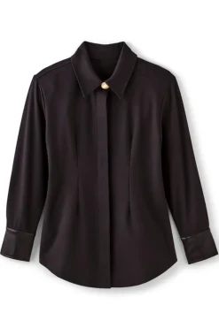Mattea Faux Leather Cuff Tunic
