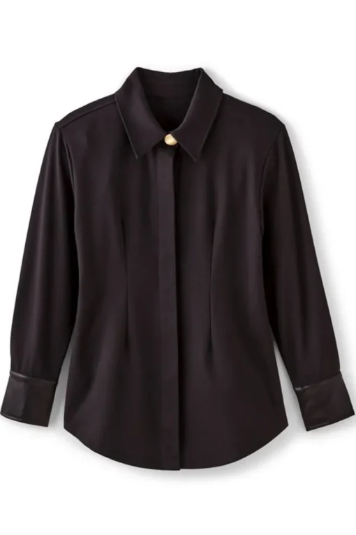 Mattea Faux Leather Cuff Tunic