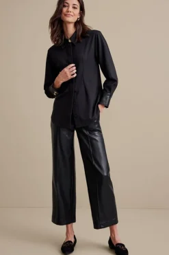 Mattea Faux Leather Cuff Tunic