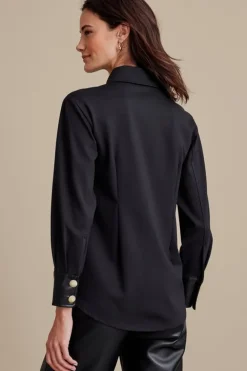 Mattea Faux Leather Cuff Tunic