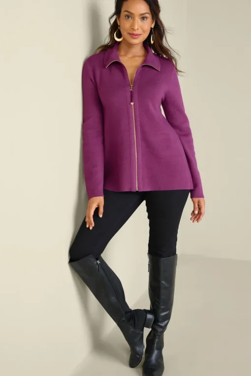 Meria Zip Cardi