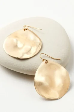 Meza Hammered Disc Earrings