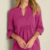 Mikaela Embroidered 3/4 Sleeve Tunic
