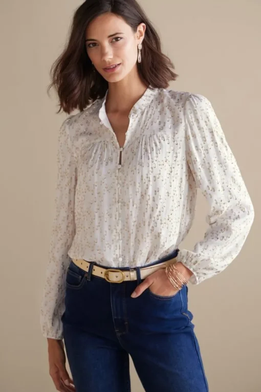 Mila Metallic Blouse