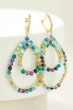 Mimi Beaded Hoop Earrings