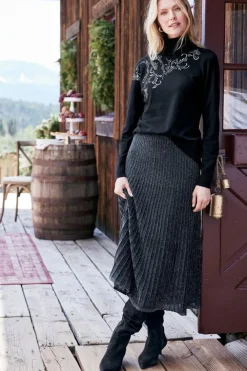Nisha Knit Pleated Skirt